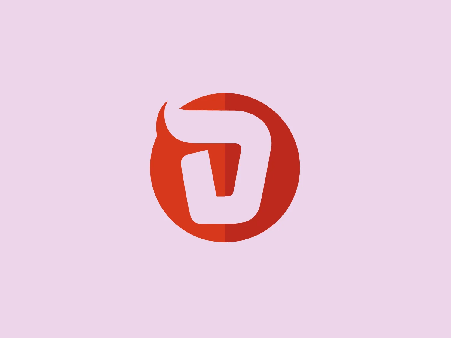 The Deskero logo showcases an abstract design with a dynamic swirl or loop that forms a stylized "D" within a round shape. The bright, solid shade of red creates a bold and energetic appearance, while the negative space forms an upward-pointing arrow in the center. This contemporary design conveys movement and progression, with the loop suggesting continuity or a cycle, and its simplicity and use of negative space make it adaptable and easily recognizable.
