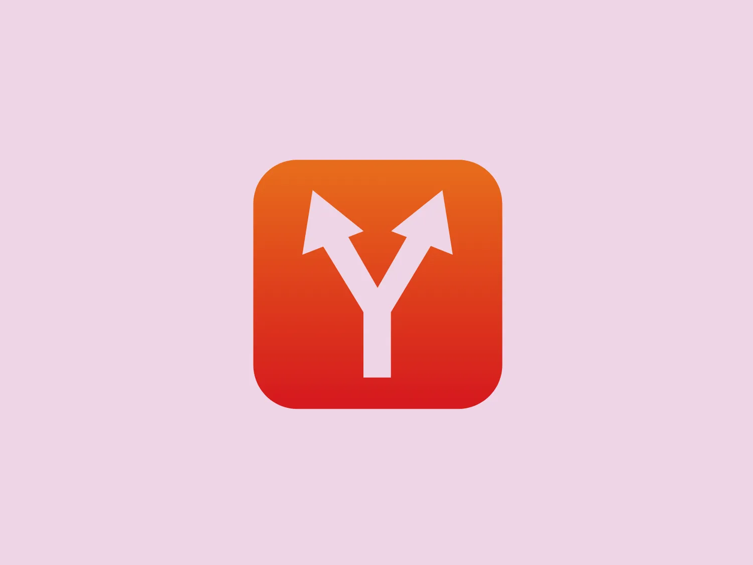 The Yabbly logo features a stylized, white, uppercase letter 'Y' with branched arms that split into two arrows pointing diagonally upwards. The shape suggests both a tree and a road forking into two paths, symbolizing choice, growth, or direction. This icon is enclosed within a rounded square with a gradient that flows from a lighter orange at the top to a darker shade at the bottom, creating a sense of depth and visual interest. The color transition accentuates the raised effect of the white 'Y'. This design exudes a sense of energy, forward movement, and decision-making. Considering the colors and the aesthetic of the Yabbly logo, a background color that complements its vibrancy without overshadowing the gradient effect would be ideal.