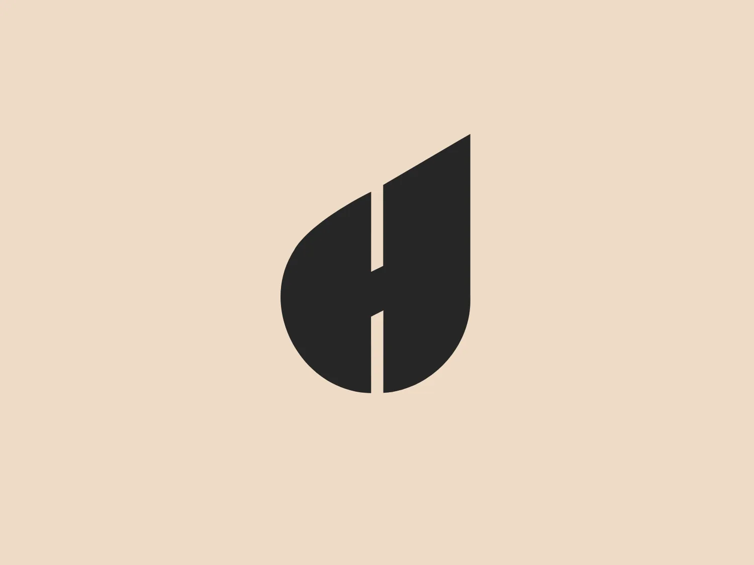 The logo in the image for Hudson's Bay Oil and Gas Company presents a striking and minimalist design, consisting of a bold, red-colored letter 'H' which is stylized with a split design giving it a modern and abstract appearance. The right side of the 'H' curves outward smoothly, creating the impression of a droplet or a natural, organic shape. This fluid curvature provides a stark contrast to the clean, straight lines that form the rest of the character. The use of a bright red hue makes the logo pop and suggests a sense of energy, passion, or urgency. The overall aesthetic of the logo is clean, simple, and easily scalable for various uses.