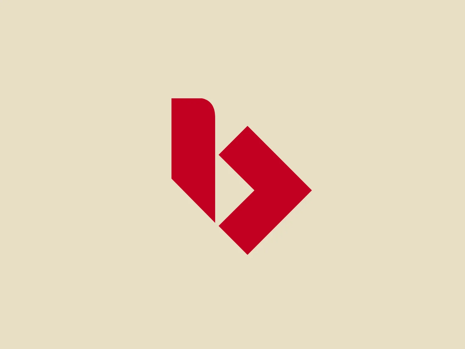 The logo for Bike Exchange features a modern, minimalist design composed of bold, solid red geometric shapes. The angular and clean lines create a sense of movement, resembling arrowheads or fast-forward symbols, conveying progress and action.