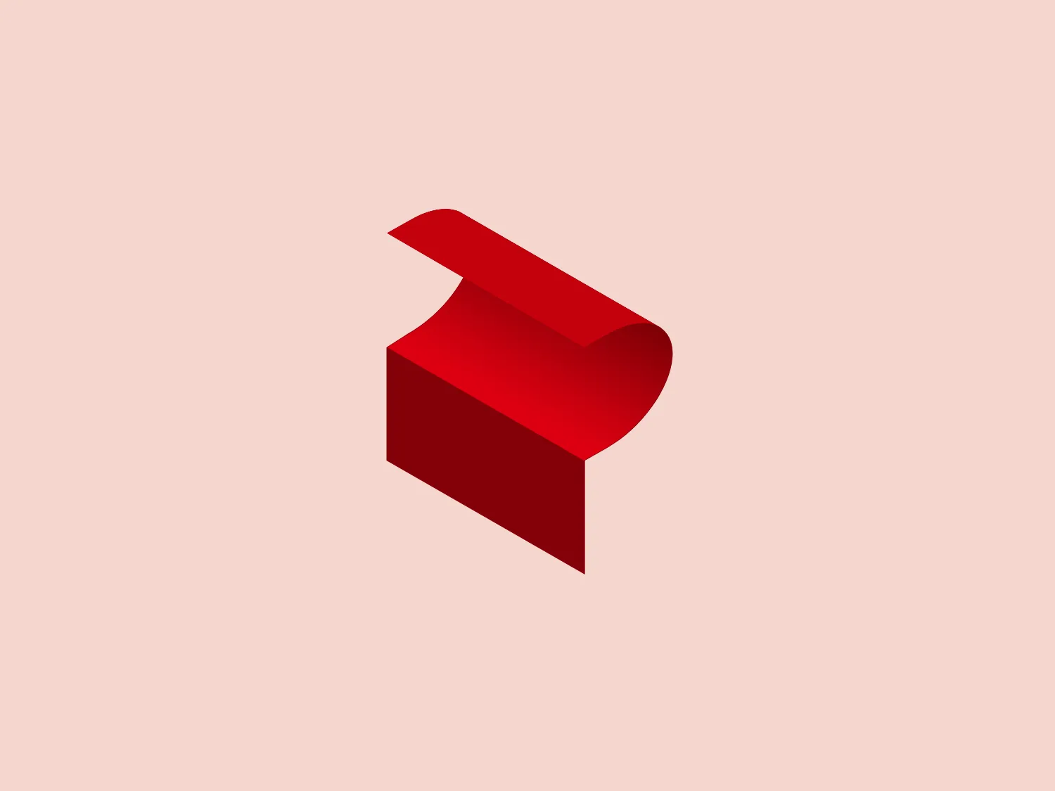 The Pasona Group logo is a stylized, abstract representation likely resembling a ribbon or a geometric form with a fold. The design uses a bold red color, creating a striking contrast that gives the impression of depth and dimension. Its aesthetic is modern and minimalist, with clean lines and sharp edges, suggesting a forward-thinking and dynamic entity. The simplicity of the design without any text or additional embellishments makes it versatile and easily adaptable to various branding materials.