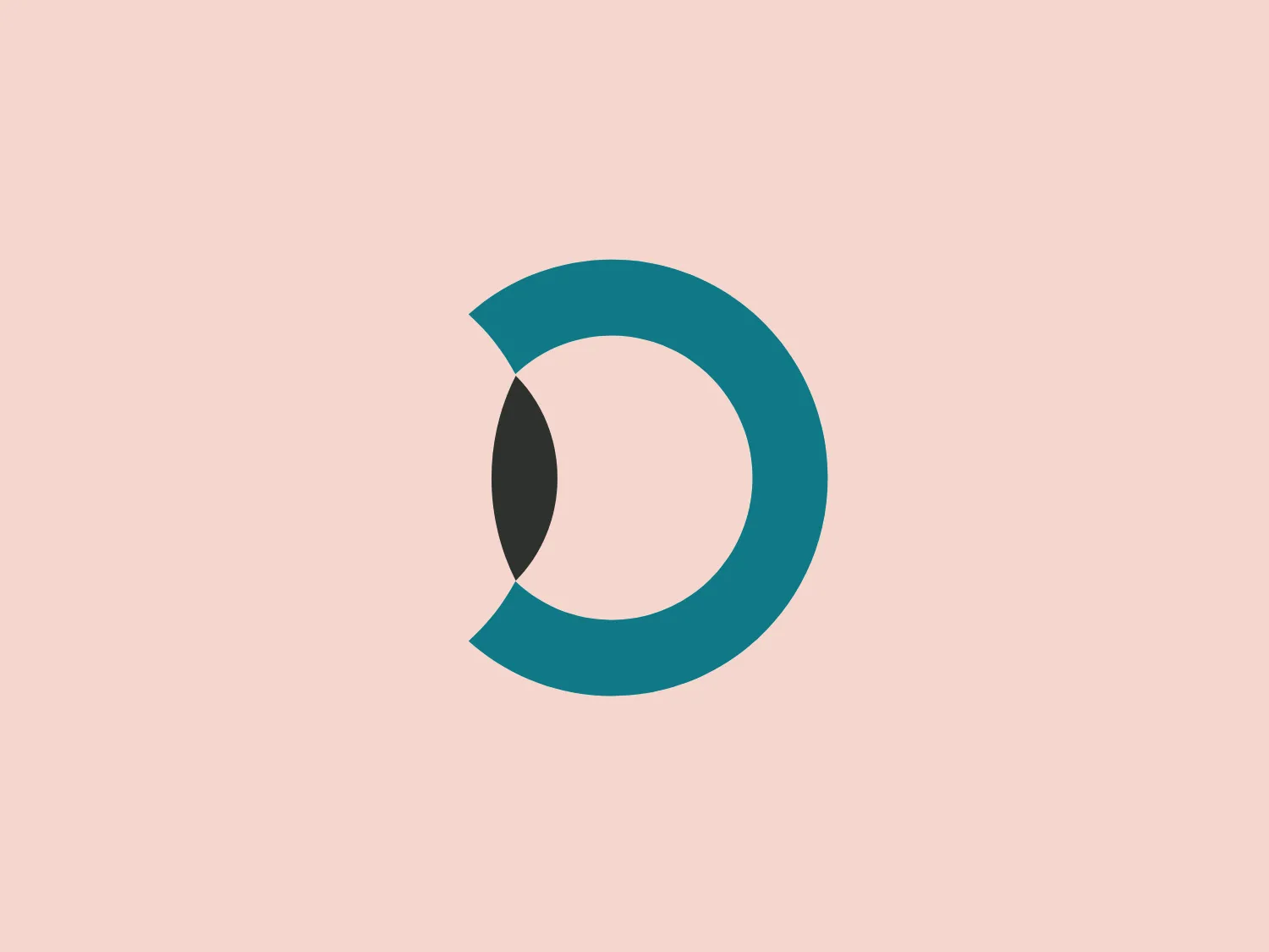 The Devlyn logo features a stylized, abstract design that resembles a lowercase "e." Its main body is a bold, teal-colored ring or loop that is not fully closed; it's missing a small segment. Inside this loop, towards its opening, a black dot is placed, making the overall shape somewhat reminiscent of an eye or a stylized letter. The design has a modern and minimalist aesthetic with clean lines and a limited color palette, emphasizing simplicity and contemporary elegance. The teal color and the black dot provide a strong contrast that adds to the logo's visual impact.