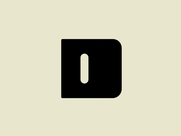 What catches our eye is the minimalistic and contemporary design of the black square with a white capital letter "I," exuding a sense of balance and boldness.