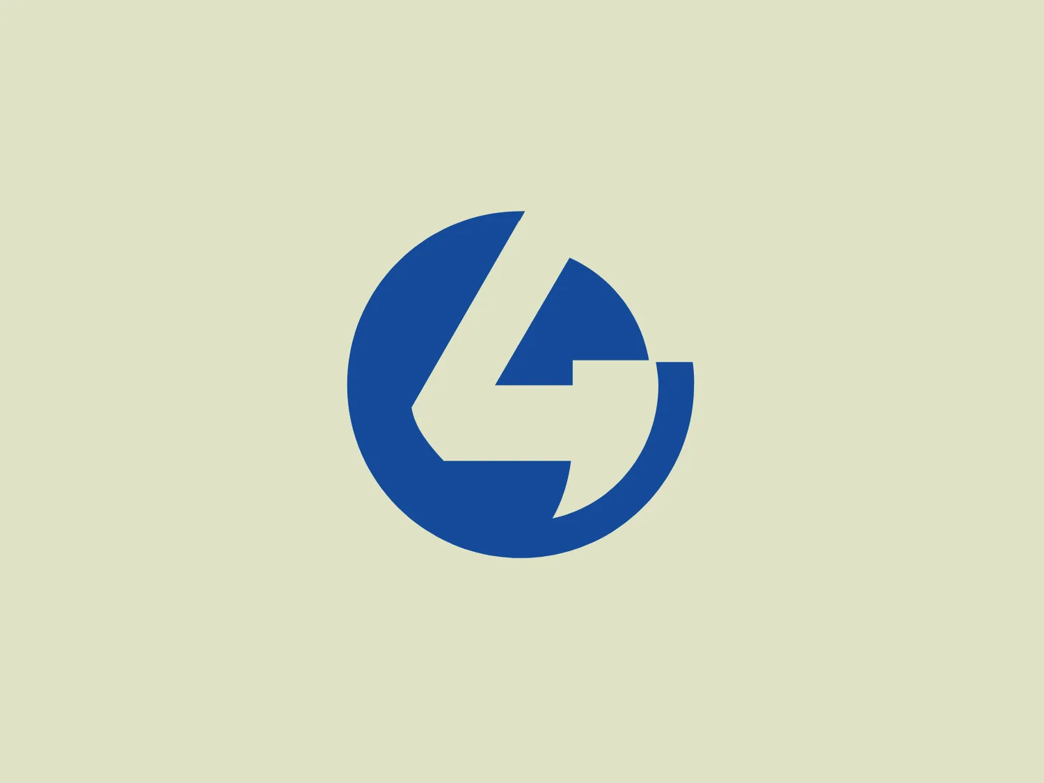 The Viasat 4 logo is a stylized, circular emblem with a bold, white lightning bolt cutting through the center, set against a deep blue backdrop (#0047AB). The segmented lightning bolt suggests motion or a cycle, potentially alluding to efficiency or energy. The shapes are sharply geometric, giving a modern and dynamic feel, creating an overall design aesthetic that is clean, streamlined, and suggests power and innovation.