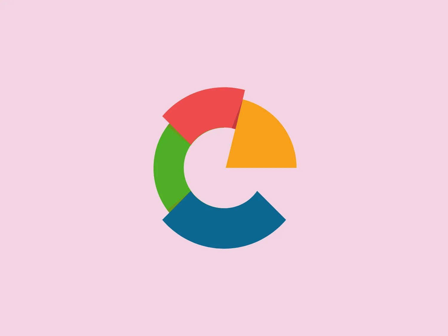 The eTactica logo showcases a simple and geometric design composed of four differently colored quarter-circle sectors arranged in a circular pattern, resembling a spinning wheel or pie chart. The transition from vibrant red to yellow, green, and blue creates a smooth and balanced look. The use of primary and secondary colors gives the logo an energetic and optimistic feel. The white negative space in the center subtly forms a 'C' shape, possibly representing the initial of the company or brand.