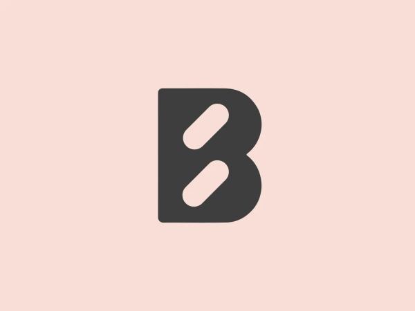The business's logo for Blink Health features a modern and simplistic design, showcasing a lowercase letter 'b' with rounded edges and a flowing, ribbon-like style through the center, creating a sort of negative space that suggests motion or a looping effect. The vibrant red color stands out clearly, adding to its boldness, and the overall aesthetic is clean and minimalistic, suggesting a brand that values modernity and simplicity.