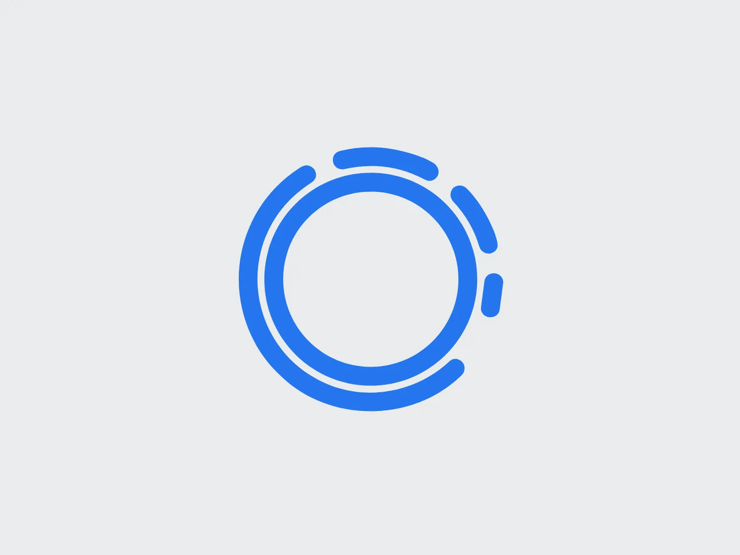 The BioW logo is a stylized depiction of a circular shape, designed with clean, modern lines to convey a sense of simplicity and elegance. The principal element is rendered in a bright, vibrant shade of blue, creating a striking contrast with a potential light background. The circle appears to be slightly open at the top left, which could imply openness, accessibility, or a forward-moving dynamic. Additionally, there are three varying blue arcs around the right side of the circle, graduated in size, giving the logo a sense of motion or digital connectivity. Due to the contrast requirements and the aesthetics of the logo, a soft, muted background would complement this design.