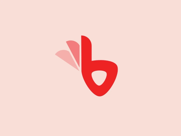 The Bandist logo depicts a modern and abstract interpretation of a lowercase letter 'b'. It features a bold and flowing red shape resembling a 'b', alongside a smaller, soft pink element that adds depth and contrast to the design. The angular cut in the red form instills a sense of precision and forward-thinking aesthetic. The vibrant color palette exudes energy and attention-grabbing qualities.