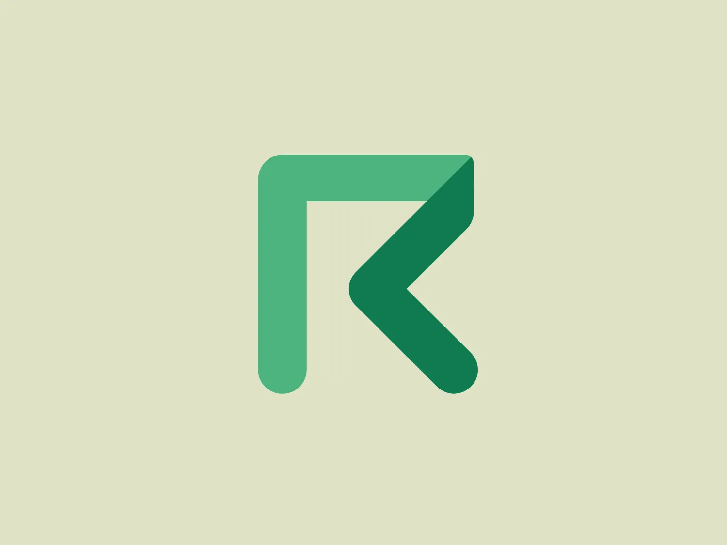 The logo displayed for Request Network is a stylized letterform that resembles an arrow pointing to the right. The design is simple and abstract, comprising two geometric shapes: a vertical rectangle and an adjacent triangle that together form the arrow. The color of the logo is a deep, flat green with no gradients or shading, which gives it a modern and clean appearance. The shapes are well balanced and convey a sense of movement and directionality, suitable for a brand that represents progress or forward-thinking.
