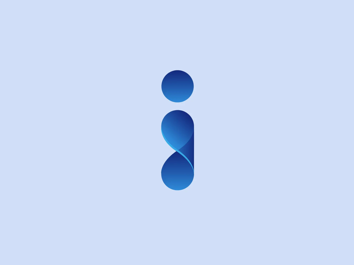 The iVengo logo showcases a sleek, modern design with three interconnected circles, creating the impression of a lowercase "i" or a dynamic figure in motion. The gradient of blues, from bright to deep tones, adds depth and dimension. The clean and simple aesthetic, combined with the subtle sense of movement, contributes to the logo's striking visual appeal.