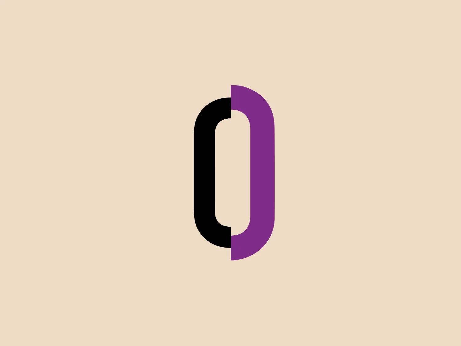 The Perm Opera logo features an abstract design consisting of a stylized letter that looks like an amalgamation of the letters "D" and "I" or a "0" with a sharp cut. The design is sleek and modern with a vertical split in the middle. The left half of the logo is black, while the right half is a vivid, gradient purple, fading from a darker shade at the top to a lighter one at the bottom. These color transitions add depth to the design and create a sense of dimensionality. The font is bold and conveys a strong, stable presence. The straight lines are balanced by the curves, forming a seamless and dynamic look.