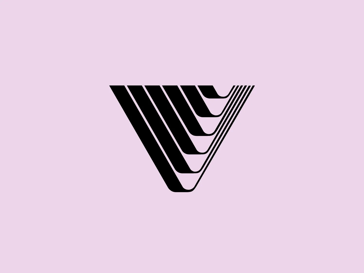 The logo displayed features a modern and minimalist design that consists of a series of black, parallel, and curving lines forming an optical illusion. These lines converge towards the bottom, forming a stylized, inverted triangle or a V-like shape. The pattern within this shape adds a sense of motion or depth to the logo, while the use of negative space between the lines contributes to its sophisticated appearance. The monochrome color scheme emphasizes the logo’s sleek and professional look.