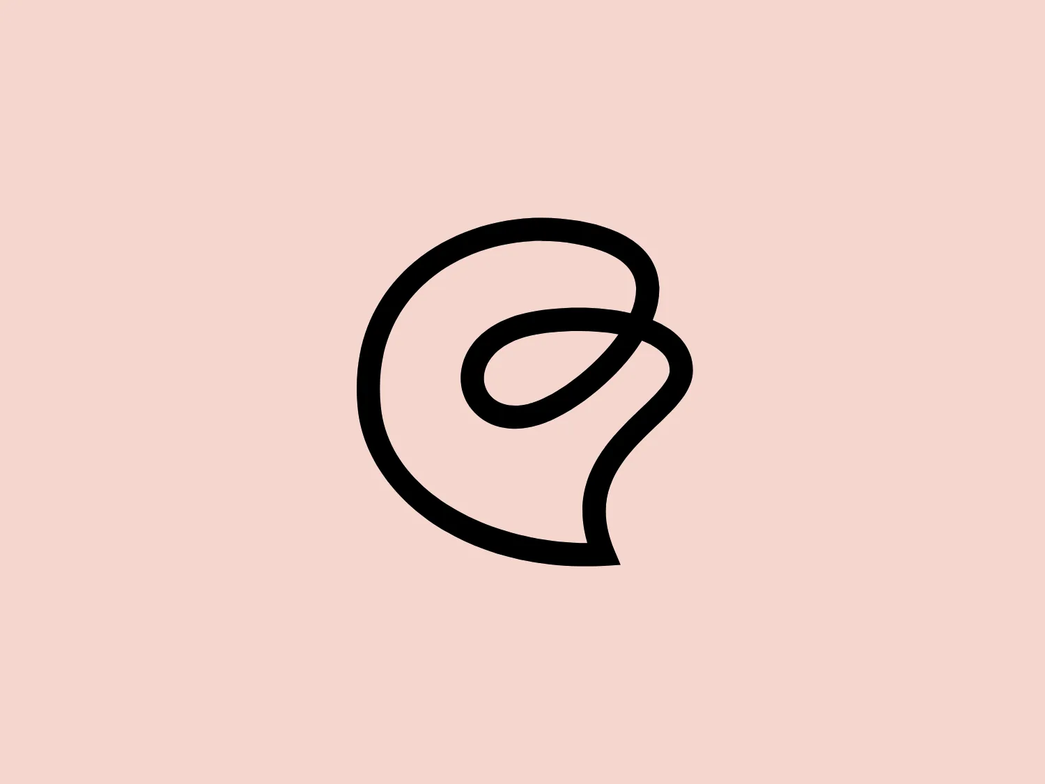 The Fanadise logo features a simple yet elegant abstract design. A single continuous line curves and loops to form a shape reminiscent of a stylized letter "Q" or a representation of a nautilus shell. The monochromatic logo uses a bold black line on a white background, giving it a versatile and modern appearance. The varying thickness of the line, tapering to points in certain parts, adds dynamism and visual interest to the design. The overall aesthetic is minimalist, clean, and associated with luxury or high-end branding.