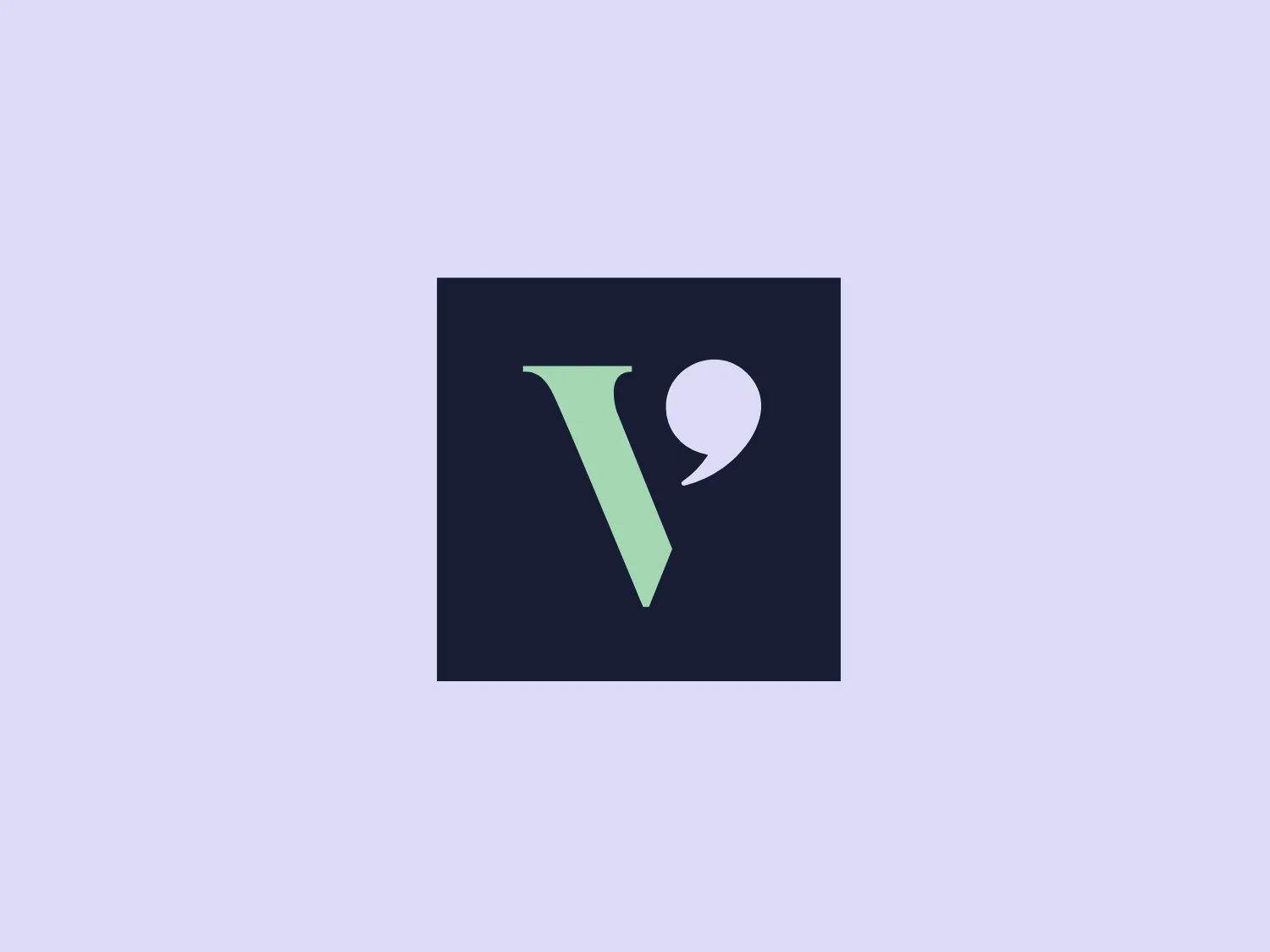 The VetPool logo showcases a stylized lowercase letter 'v' combined with a speech bubble element, symbolizing communication and a personal touch. The bold, mint green 'v' with softened edges exudes a modern and approachable vibe, while the simple, flat white speech bubble with a round tail conveys dialogue. Against a deep navy blue backdrop, the elements stand out, creating a clean, minimalistic, and contemporary aesthetic. This logo is suitable for a brand or service centered on communication, individuality, or technology.