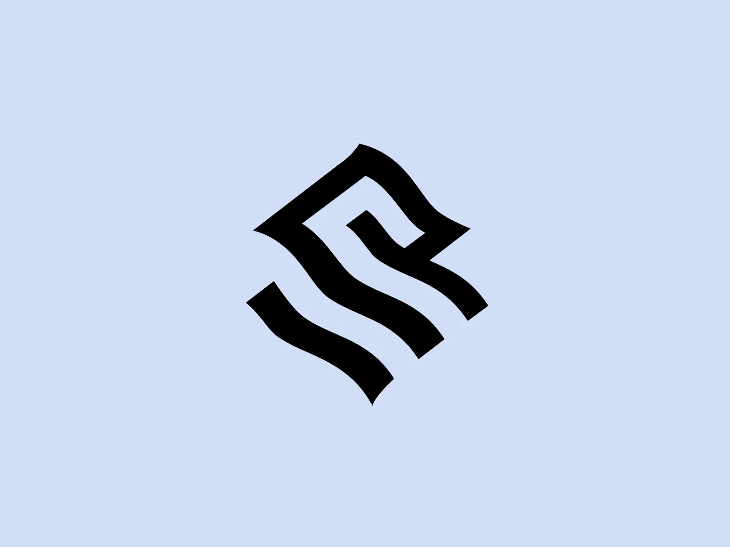 The Silversea logo features interlocking shapes that form a dynamic, abstract "S". The design exudes movement and depth, creating a modern and sophisticated look with its high-contrast black and white coloring.