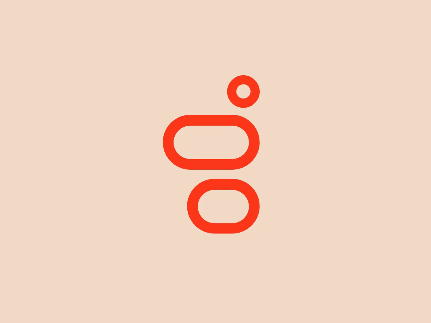 The Genesys logo is a modern and minimalistic design, consisting of abstract geometric shapes that resemble letters or possibly a stylized character. It features three main elements: a small circle at the top, a horizontal oval shape in the center, and another horizontal oval shape at the bottom. The shapes are aligned vertically and connected by two short lines, implying a certain flow or connection between them. The color of the logo is a vivid, flat orange, which suggests energy and creativity. It has a clean, digital-friendly appearance, which could adapt well to various branding and technological contexts. The simplicity and use of negative space give it a versatile and contemporary feel.