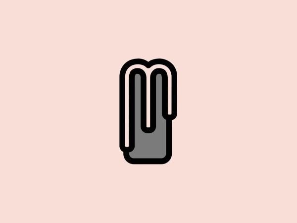 What we like: The modern and minimalist stylized letter "M" with bold, vibrant colors and striking visual depth.