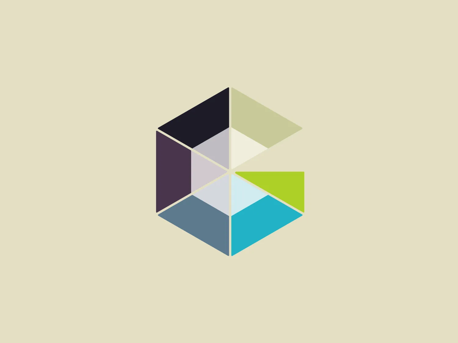 The Greenbook Directory logo features a stylized, abstract cube comprised of various geometric shapes in a puzzle-like arrangement, conveying a sense of depth and interconnectedness. It incorporates a palette of muted colors including shades of dark blue, light blue, teal, green, olive, grey, and a touch of beige, which together create a modern and sophisticated aesthetic. The clean lines and the absence of any text suggest a focus on visual identity and branding. The use of whitespace and the arrangement of the shapes give the logo an airy and balanced composition, which denotes professionalism.