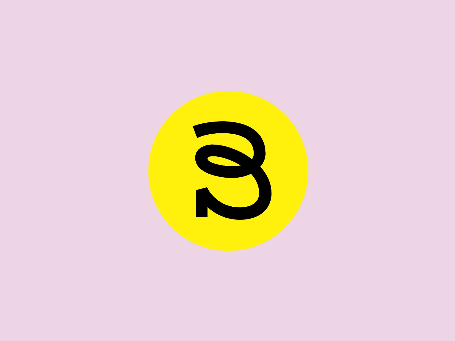 The Bizzabo logo features a stylized alphabet character, possibly an 'S' or an 'E', set against a vibrant yellow circular background. The character itself is bold and black, creating a striking contrast against the yellow. Its design is modern and minimalist, with smooth curves and a slight tapering on the ends of the strokes, giving it a dynamic and flowing appearance. The simplicity of the shapes and the choice of only two colors suggest a contemporary aesthetic designed for high visibility and instant recognition.