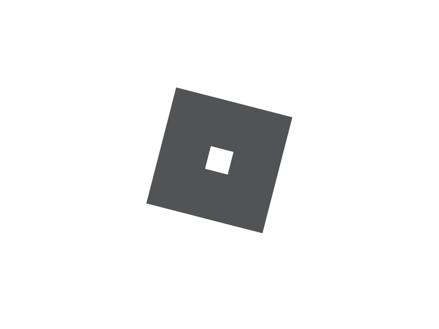 The Roblox logo features a bold and contemporary wordmark in a custom sans-serif font. The letter "o" is replaced with a square block, adding a playful and distinct element to the logo. The black color of the wordmark is balanced with the bright red accent of the block, creating a visually striking and memorable logo.