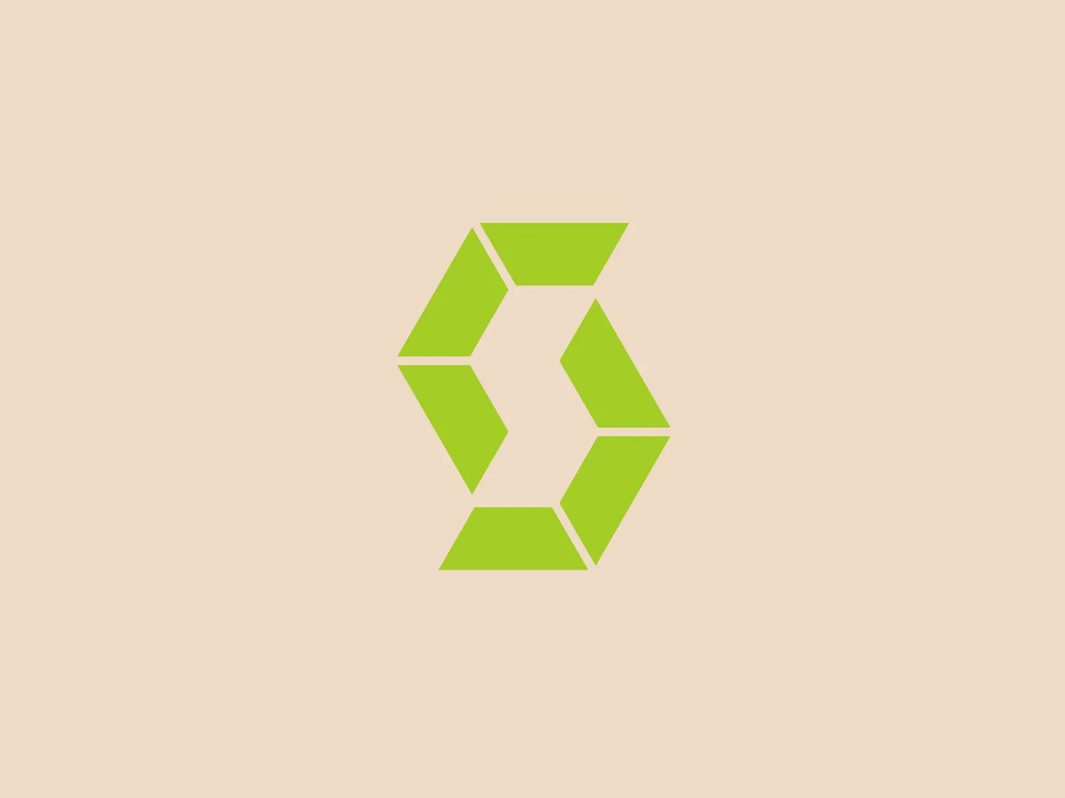 The StorPool logo is a modern, geometric design featuring a symmetrical arrangement of six pointed shapes forming a stylized hexagon. The logo has a dynamic feel, resembling a twisted ribbon or an optical illusion creating a sense of motion. It is colored in bright lime green, suggesting energy, freshness, and innovation, while the angled points intensify the perception of depth and three-dimensionality.