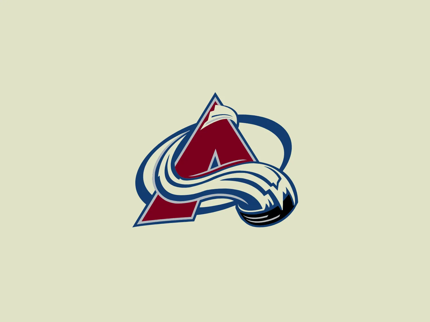 The Colorado Avalanche logo features a stylized letter "A" with a mountain peak at its center, reflecting a sense of adventure and geographic association. The primary colors consist of a rich burgundy and a deep blue, complemented by accents of black and white for depth and contrast. The modern and dynamic design aesthetic is conveyed through sharp angles, enhancing the sense of strength and agility. The effective use of shading and highlights creates a three-dimensional feel, while the flowing element around the "A" suggests motion or a natural element such as water or wind.