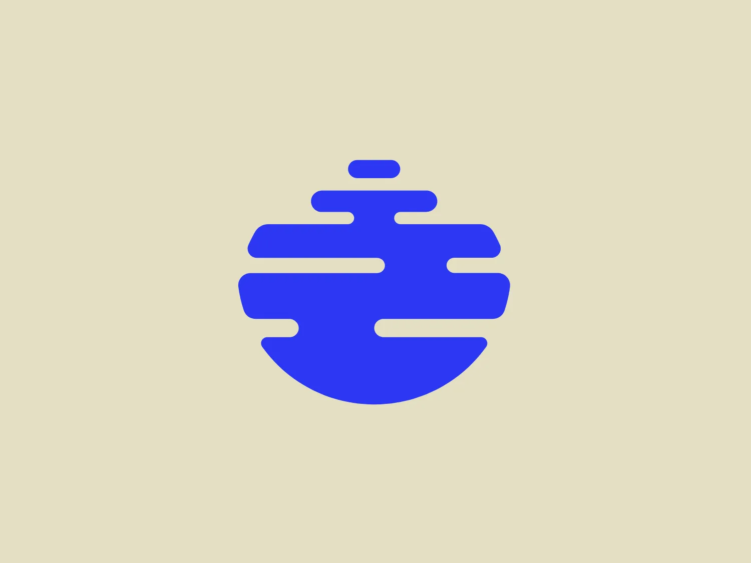 The Ocean.io logo features a stylized, abstract design, predominantly in vivid blue (#4C9AFC), resembling a globe or circular energy symbol. The design consists of staggered horizontal bands that do not fully connect, creating a dynamic appearance. The shapes morph from horizontal lines into a spherical form, combining motion with stability. The use of negative space between the lines enhances its modern and digital-friendly aesthetic. The design is clean, with a balance of roundness and sharp cuts, suggesting innovation and connectivity. Hexcode: #F2E2D0