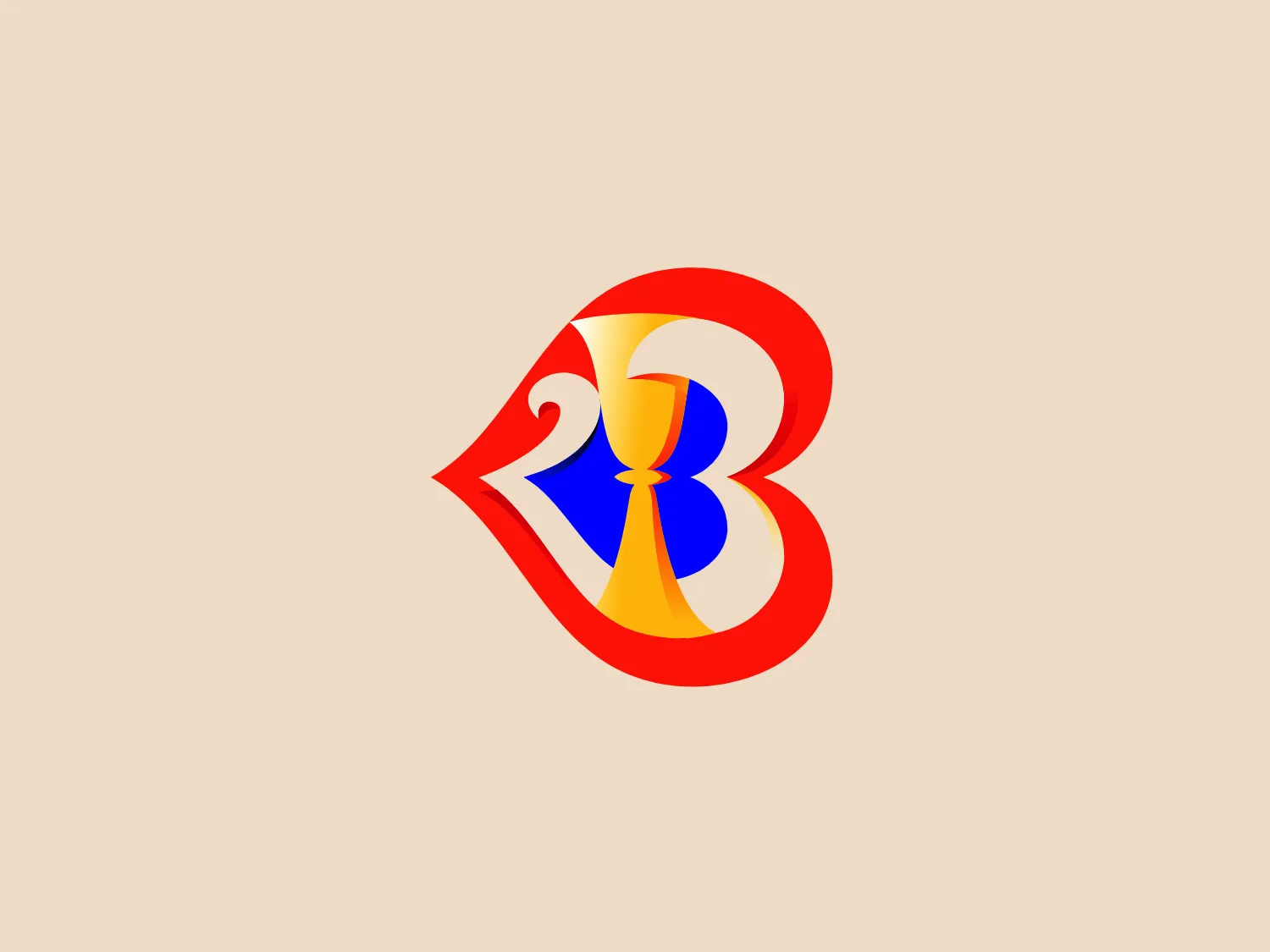 The FIBA Basketball World Cup 2023 logo is an abstract, dynamic design featuring a vibrant fusion of colors and shapes. Its bold red outer shape resembles a stylized letter "B," exuding a sense of motion with its swooping tail and pointy head. Within this shape, an intricate blend of blue, yellow, and white swirls together, creating a striking visual impact with a modern and energetic feel. The contrast between the vivid red and the cool blue and yellow tones evokes a sense of motion and excitement.