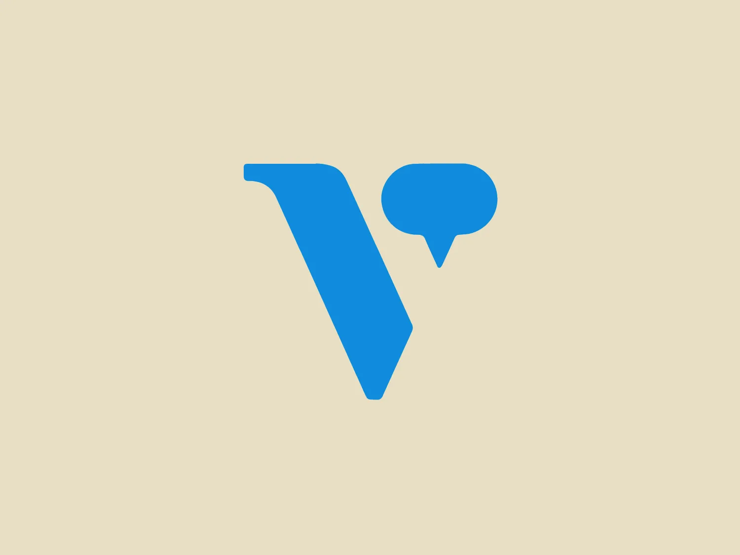 The Voices of Youth logo features a stylized blue uppercase 'V' adjacent to what appears to be a speech bubble symbol. The 'V' has a modern and minimalist design with a slightly italicized stance, suggesting forward motion or progression. The speech bubble is simplified, with a round main body and a tail that points toward the bottom right, indicative of conversation or communication. Both elements share a vibrant, consistent shade of blue, which provides a sense of trust and reliability. The logo gives off a sleek, contemporary vibe, associated with technology, communication, or digital services. Considering the blue elements in the logo, a background color that complements without overwhelming would be appropriate, such as a light, neutral background that allows the blue to stand out while maintaining a clean and unfussy look.