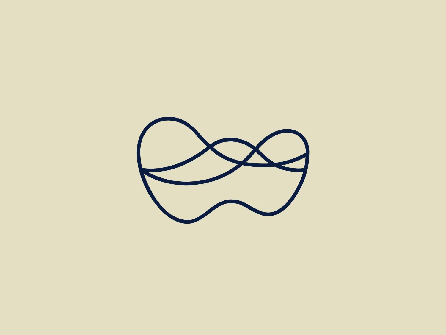 The Wintershall Dea logo features a stylized, abstract design with a continuous flowing line that forms an infinity-like symbol or a horizontal figure-eight. The interconnected curves suggest fluidity, motion, and balance. Varying line thickness adds dynamic contrast, and the deep navy blue color portrays professionalism and trustworthiness. The simplicity of the design offers a modern and sleek appearance.