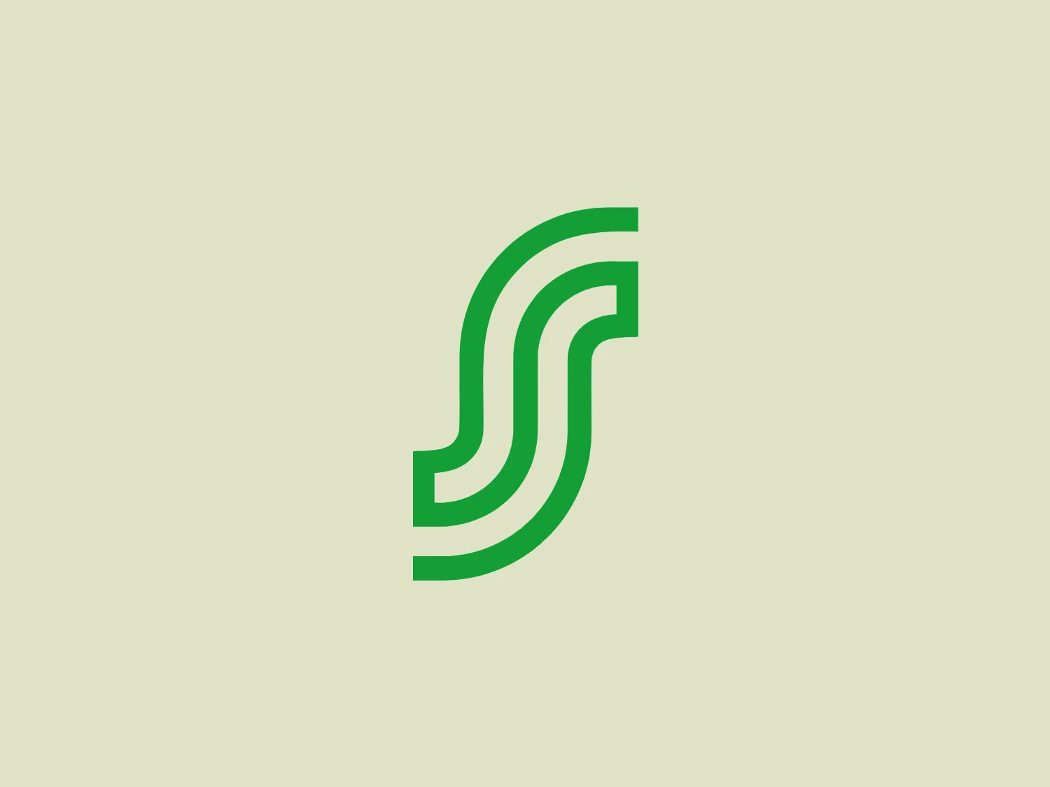 The logo of S Group features a stylized green design with three vertical, parallel lines that curve to the left. The lines create a sense of flow and movement, resembling an abstract, wave-like form. The vibrant, deep green shade suggests growth or eco-friendliness, and the modern, minimalist aesthetic with negative space between the lines adds visual interest.
