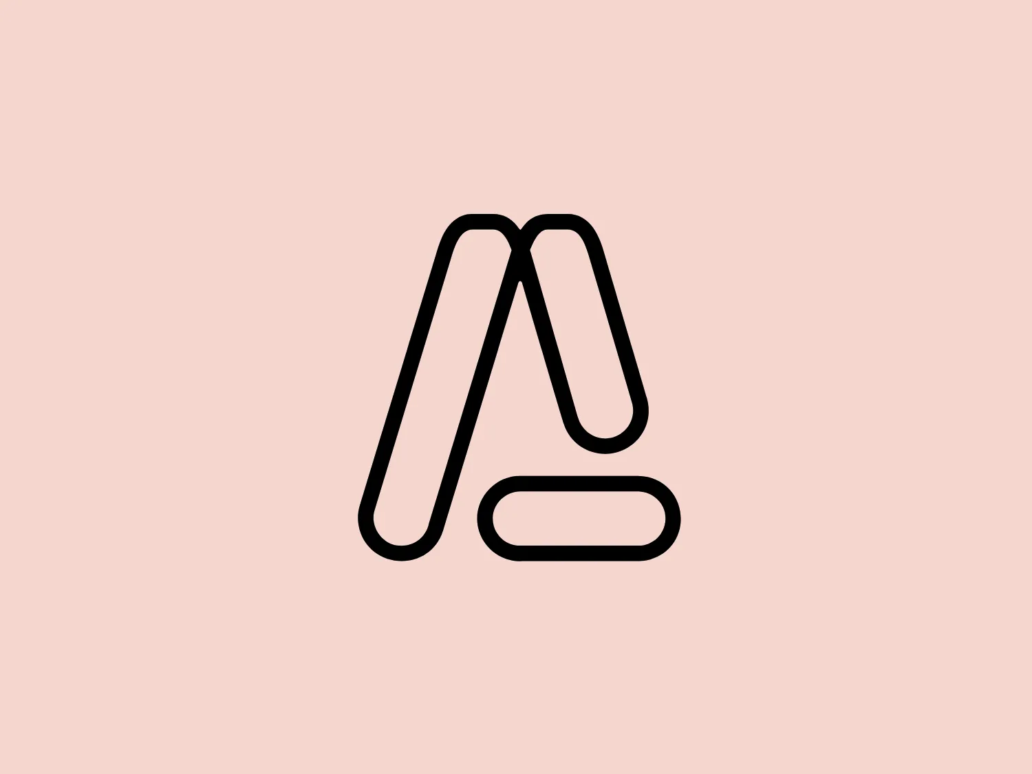 The logo for Anatomy features a stylized letter composed of bold, continuous lines, creating a minimalistic and modern look. The design is predominantly monochrome, with the letterform appearing in a solid black color against a clean, white background. The shape suggests a combination of the letters A and L, or a stylized M, depending on the viewer's perspective, with an interesting play on negative space. The bottom section of the letter is underscored by a horizontal line, adding a sense of balance and foundation to the overall design.
