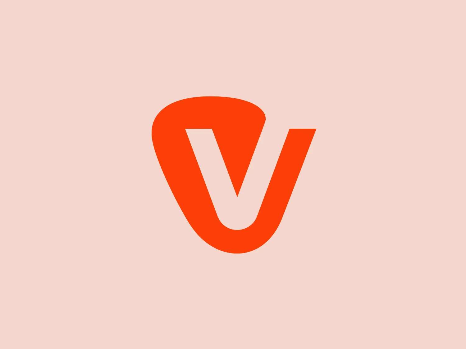 The Verivox logo features a bold, orange capital letter "V" with a stylized design. The letter combines two shapes to create a dynamic and modern impression. The vivid orange color suggests energy, while the tapering of the "V" gives it a sense of motion or progressiveness. Smooth curves contrast with sharp angles for a contemporary aesthetic. The simplicity of the design allows for versatile usage across various mediums.