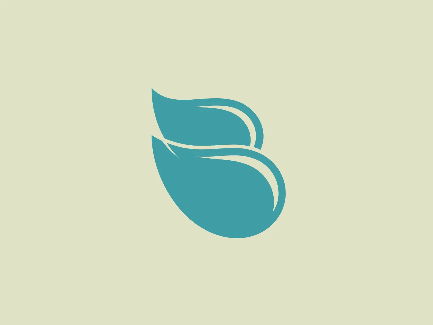 The BeHOH logo features a stylized design of two overlapping elements that resemble leaves or petals, conveying a sense of organic growth or sustainability. The shapes are smooth and curvilinear, suggesting fluidity and natural form. Both elements share the same shade of soft teal, with the overlap creating a darker teal due to the transparency effect. The simplicity of the design gives it a modern and clean appearance, making it versatile for various applications. The logo does not have any text, which allows the graphic to stand alone as a recognizable symbol.