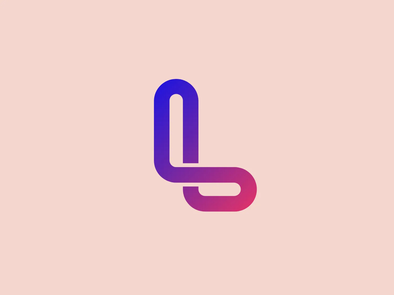 The "Lizee" logo is a stylized letter "L" with a modern, clean aesthetic. It features a gradient that transitions from a deep, vivid purple at the top to a soft, warm pink at the bottom. The shape of the letter is fluid and rounded, giving the design a friendly and approachable feel. It has a continuity that suggests motion or progress. The smoothness of the curves and the gradient color choice give it a youthful and trendy vibe, which would be well-suited for a brand looking to convey innovation and accessibility.