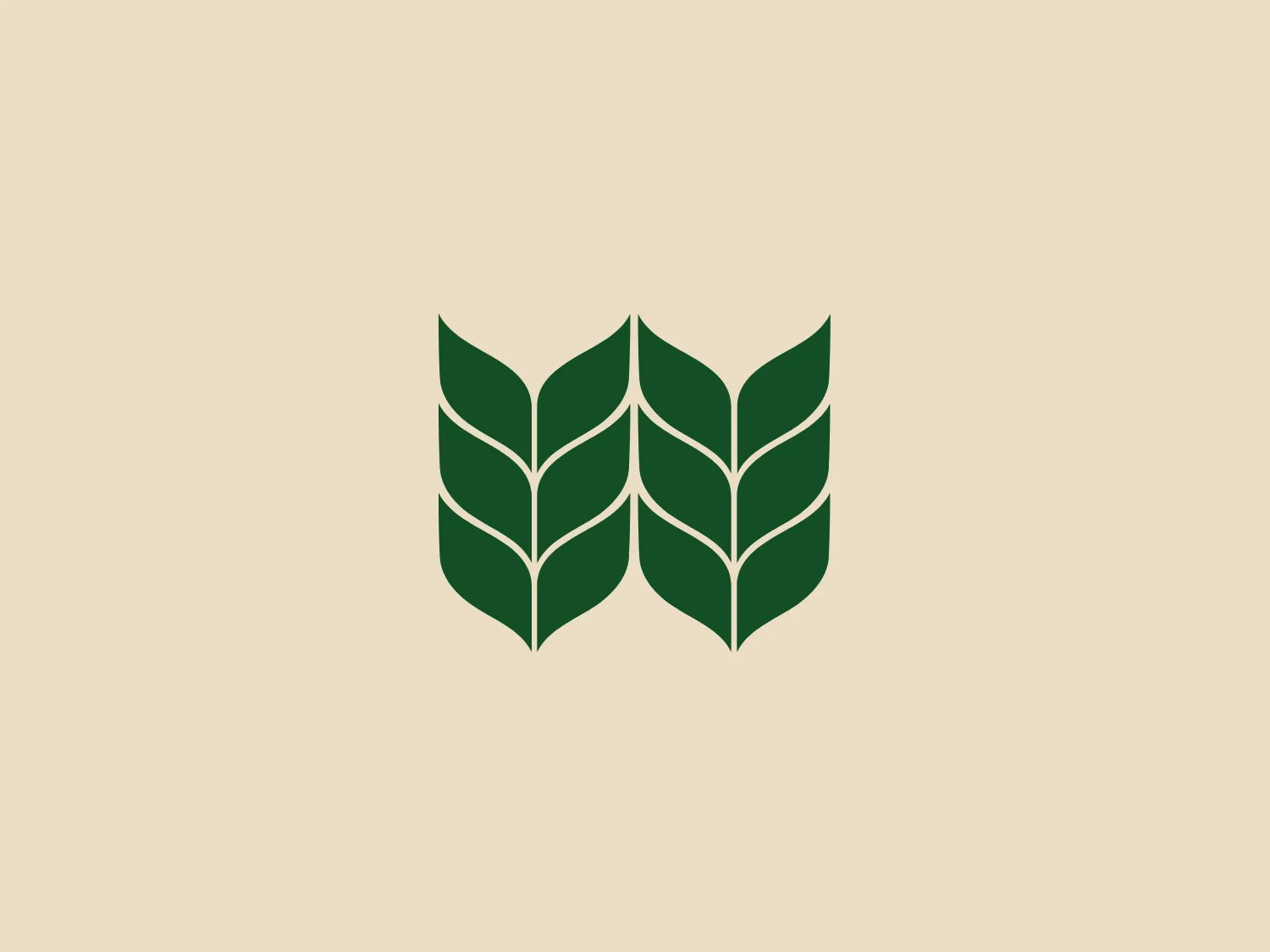 The Washington State Convention Center logo features a symmetrical design of three pairs of overlapping leaves, with a slight separation between each pair creating a v-shape in the negative space. The leaves are stylized with smooth curves and pointed tips, suggesting a dynamic yet natural aesthetic. Each leaf consists of two shades of green—a darker outer part and a lighter inner part—that add depth and a three-dimensional effect. The overall design conveys growth, harmony, and sustainability. A suitable background color that complements the green tones without overpowering them would be a soft, pastel shade.