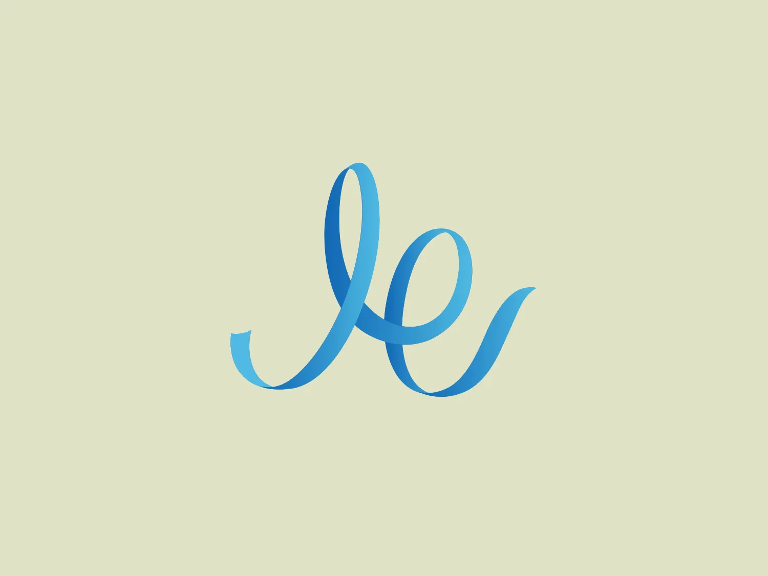The Haven logo is a stylized, cursive lettermark composed of flowing lines that suggest fluid motion and elegance using a gradient of blues. The transitions within the gradient are smooth, implying a sense of sophistication and refinement. The overall design aesthetic is minimalist, favoring simplicity and the use of negative space to enhance the visual impact of the letterform. Its streamlined nature and blue tones might be suggestive of themes like water, tranquility, or high-end services.