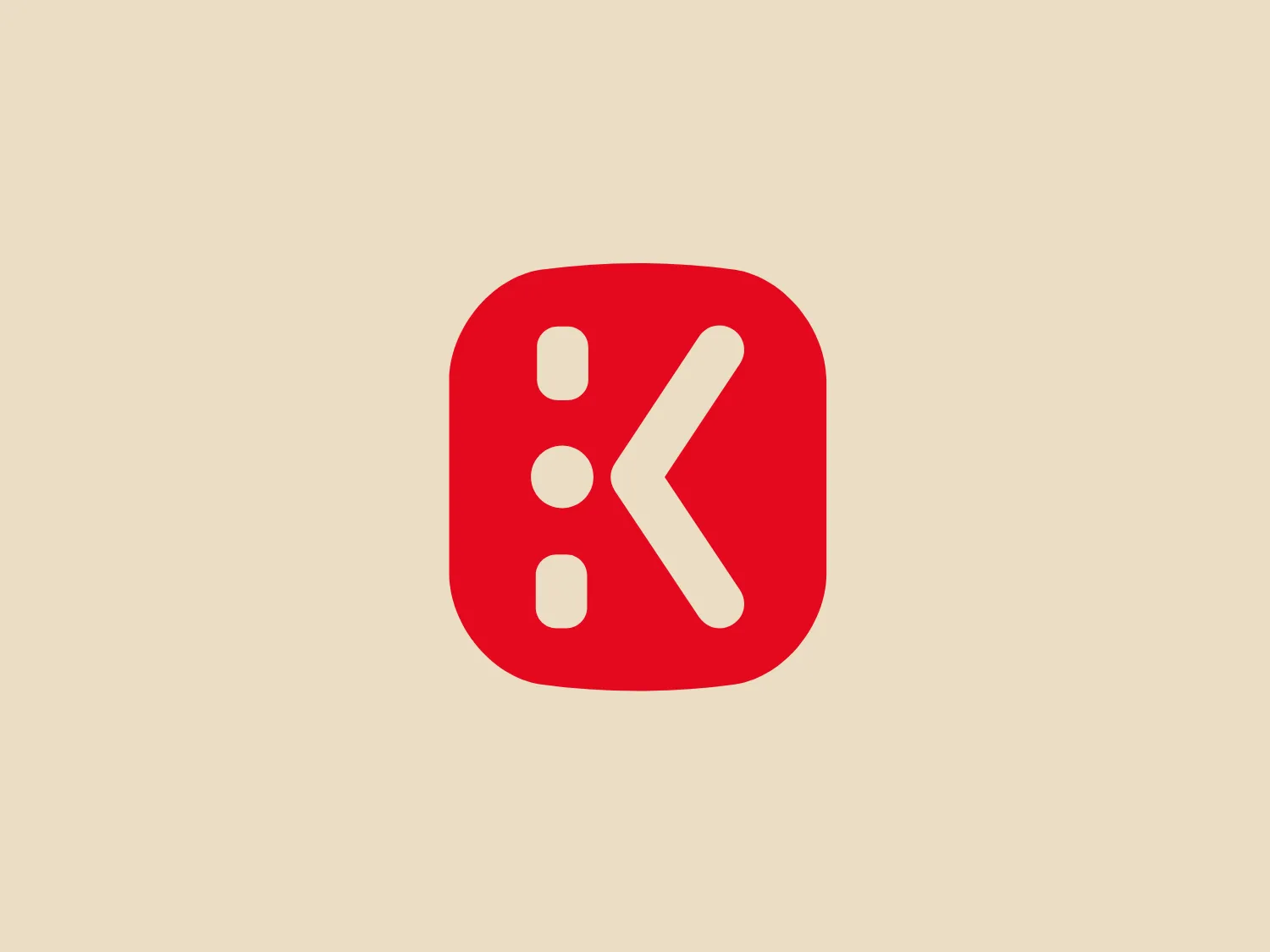 The K-Zone logo features a bold, red square with rounded corners, housing a stylized, slanting white letter "K" that doubles as a backward-pointing arrow, designed with segmented lines for a digital or tech-inspired feel. The white against the vivid red creates a striking contrast for a modern and easily recognizable appearance.