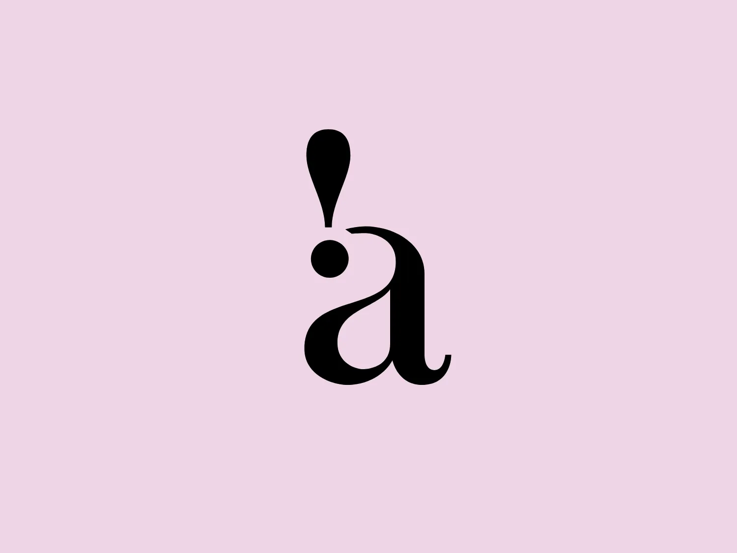 The logo for A la Carte Events is a stylized lowercase 'a' with a unique design element that seamlessly integrates an exclamation mark into the letterform, creating a distinctive icon. The 'a' features smooth, flowing curves, while the exclamation point adds a vertical line with a dot below, infusing the design with a sense of alertness or excitement. It is monochromatic, featuring a solid black color that provides a bold and high-contrast visual. The overall aesthetic of the design is minimalistic and modern, with a playful and clever use of negative space around the 'a' to suggest the dot of the exclamation mark. This versatile logo is legible at various sizes, making it suitable for multiple applications.