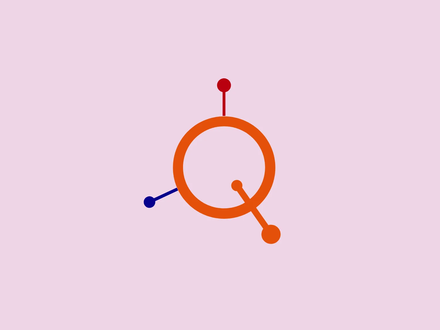 The Quantum Networks logo showcases a modern and minimalistic stylized circular shape in vibrant orange. It includes three protruding elements resembling electronic connectors or a simplified atomic structure, with a vertical red connector at the top, a diagonal blue connector with a node at the bottom left, and another orange connector at the bottom right. The logo design embodies a technology or science-inspired aesthetic and conveys energy and innovation.