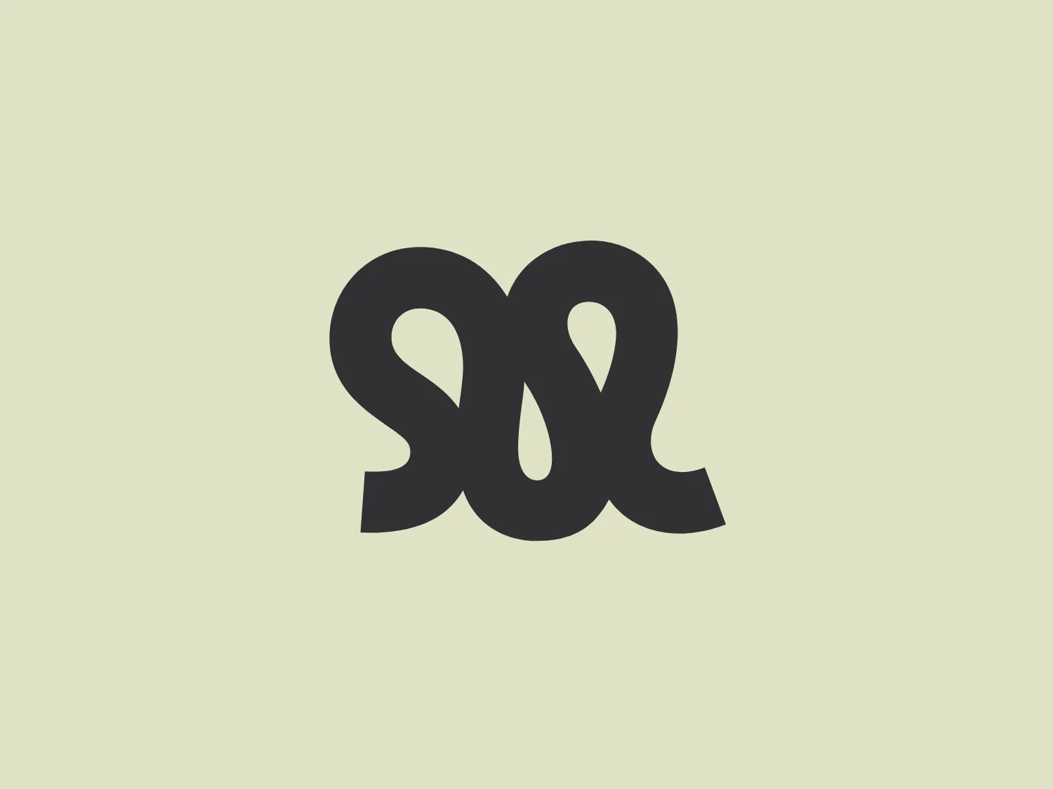The Muzeum Novojičínska logo features a modern and fluid design with two interconnected, stylized elements resembling the letter 'M'. The elements mirror each other and create an infinite loop at the center, presenting a distinctive, monochromatic, and sophisticated look in dark gray.