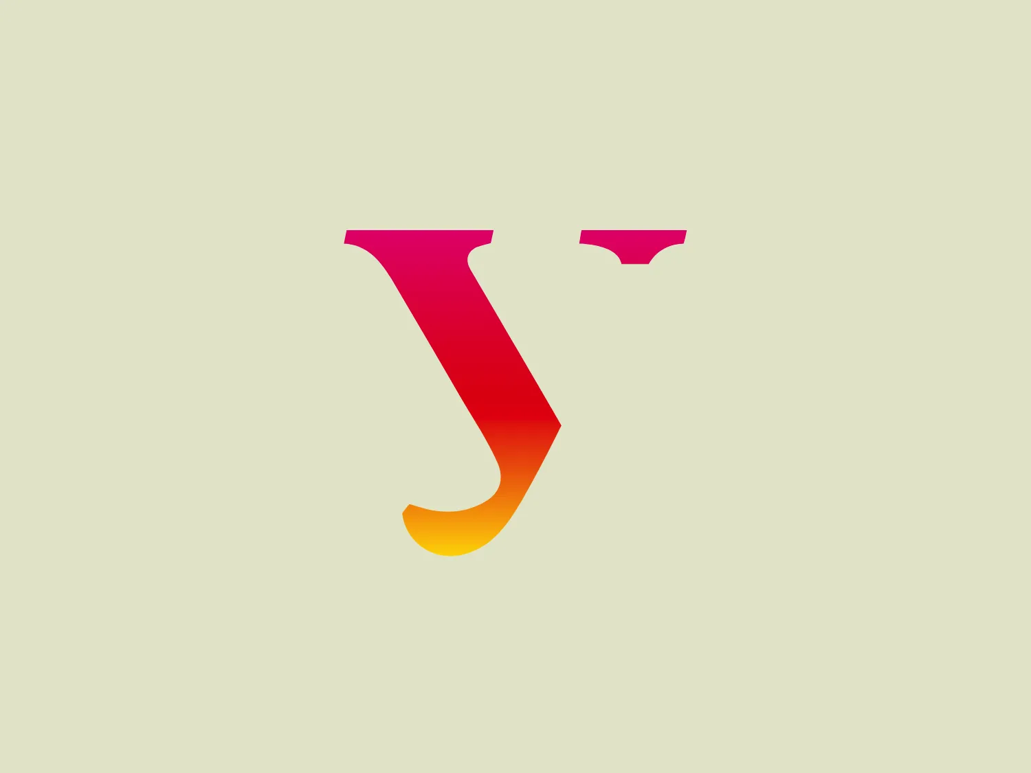 The Ural Federal University logo features a stylized letter with dynamic color transitions, giving it a modern, abstract feel. The primary shape resembles an artistic interpretation of a letter with smooth curves and sharp edges, resembling a 'J' or an 'S'. Its vibrant color palette gradates from a warm sunset yellow at the bottom, blending into a rich orange, before transitioning into a bold magenta at the top, creating a sense of vibrancy and energy. The color gradient gives the logo a sense of depth and movement, making it stand out against a calm and neutral background.