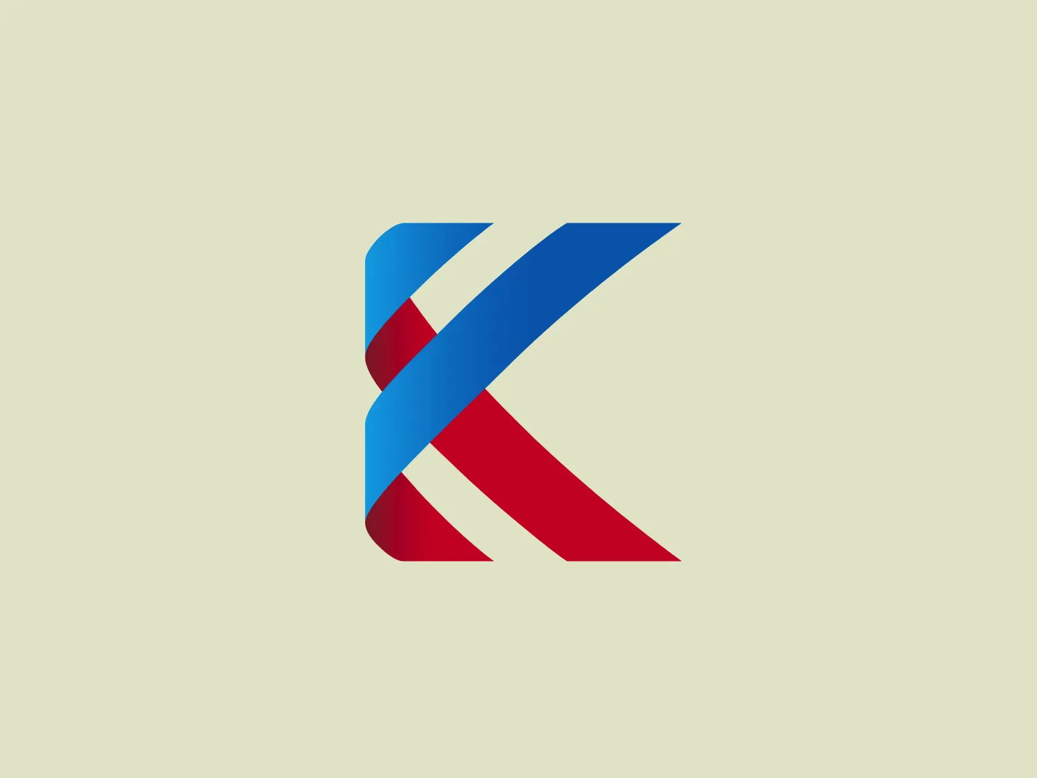 The Kansai Paint logo features a stylized letter K composed of three-dimensional ribbon-like elements. The design uses two bold colors, red and blue, which create a striking contrast and an appearance of intertwining or interlocking shapes. The segments with lighter and darker shades give a sense of depth and movement. The overall aesthetic is dynamic and modern, with clean lines and sharp angles that suggest precision and innovation. Considering the Kansai Paint logo's color palette, a neutral or cool background would complement it well.