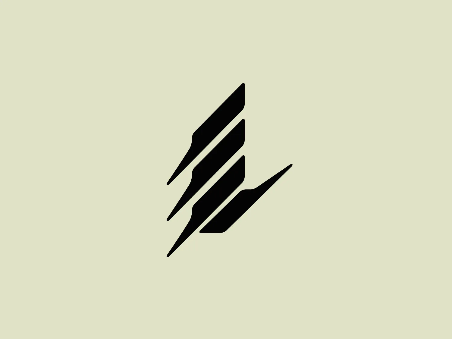 The Lacatoni logo consists of three black, jagged, parallel lines, creating a sense of motion and energy akin to lightning bolts. Its modern and minimalistic design contrasts against a plain background, evoking feelings of speed and cutting-edge technology. A light and neutral background color complements its powerful aesthetic while ensuring readability.