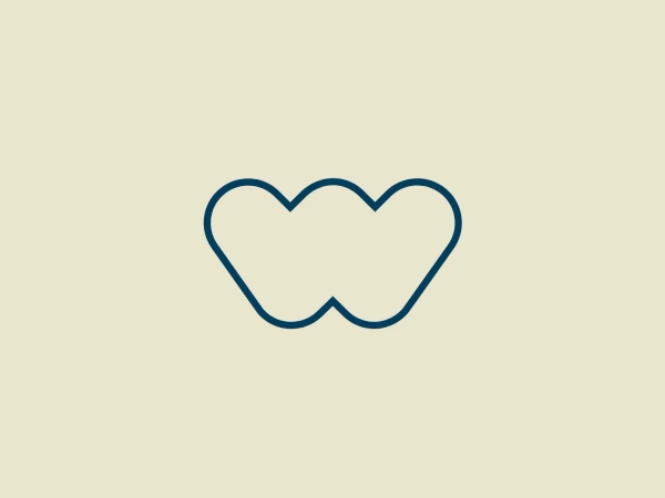 The Webhelp logo features a stylized representation of a cloud, defined by a smooth, continuous line. The deep blue color adds a touch of professionalism and reliability. This simple and modern design conveys simplicity and lightness, suitable for a brand associated with technology, cloud computing, or the outdoors.