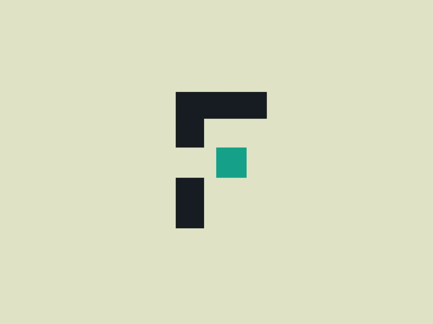 The Forcepoint logo features a bold, dark-colored "F" followed by a smaller, lighter-colored square or rectangle shape that could represent an "i" or a period, denoting the end of a statement or a separation. The "F" character is chunky and comprised of two vertical rectangles with sharp right angles and a horizontal rectangle at the top. The color contrast between dark charcoal or near-black elements and the distinct teal square creates a modern, clean, and minimalist aesthetic. These simple yet bold elements contribute to a contemporary and sleek design, likely intended for a tech or digital brand.