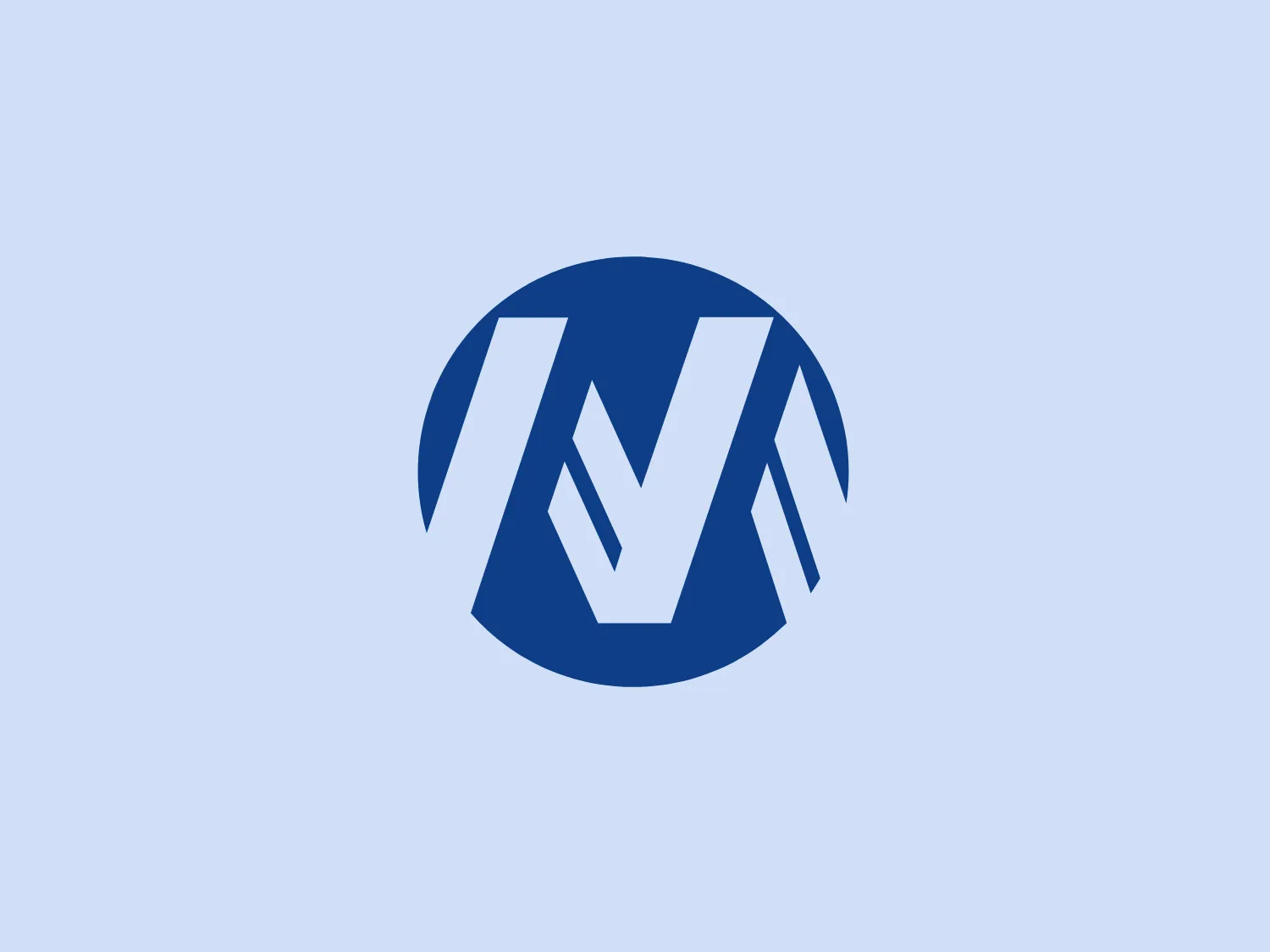 The Mecalux logo showcases a bold, uppercase 'N' enclosed within a circular background. The 'N' is creatively stylized with dynamic lines and sharp angles, giving it a modern and energetic appearance. Utilizing a monochromatic scheme of dark and lighter blue, the logo effectively employs negative space to create depth and complexity. The overall aesthetic is clean and professional with a hint of tech or sports influence, achieved through the simplicity and use of geometric shapes.