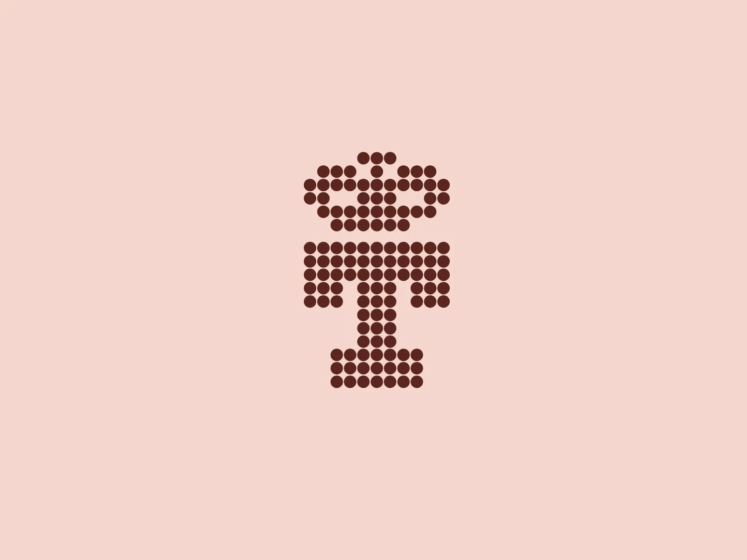 The Tesoro Público logo features a stylized key symbol created with numerous small, dark brown dots arranged to form its silhouette. The design is minimalistic and modern, utilizing negative space and geometric patterns to convey the key shape. The handle is represented by a denser arrangement of circles, while the stem and teeth are depicted with more spaced-out dots to distinguish the different parts. This dot matrix approach gives the design a digital or technological feel, implying encryption or security themes within the brand's identity.