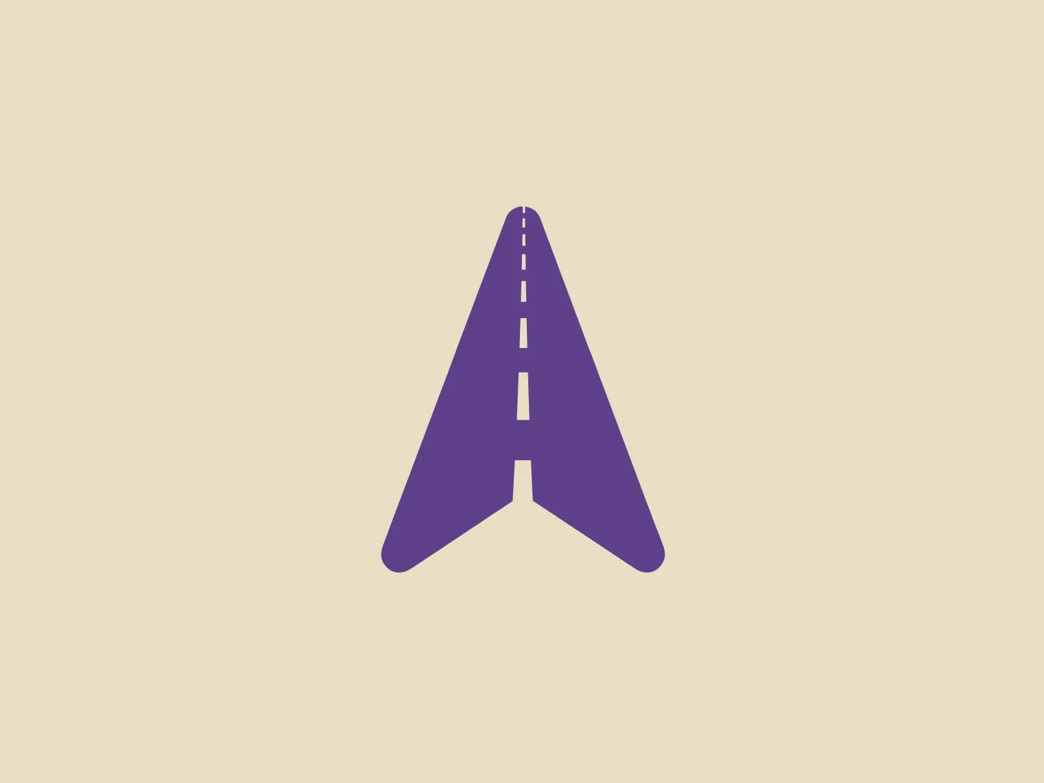 The Morni Auction logo incorporates a stylized letter "A" with a road motif. The letter is depicted with clean, sharp lines, exuding precision and modernity. Rendered in solid purple, with a white line down the center to represent a road with a dashed middle line, symbolizing movement or a forward path. The design aesthetic is minimalistic and contemporary, suitable for a business associated with transportation, travel, or roadways. The purple color of the logo suggests that a light and subtle background color would complement it well without competing for attention.