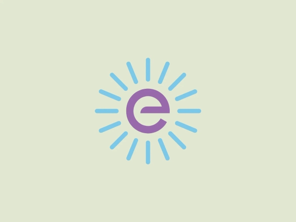 The Care Hospitals logo features a stylized lowercase 'e' at its center, with a modern and sleek gradient of purple shades. Surrounding the 'e' is a series of elongated and uniform rays suggesting radiance, rendered in pale blue and transitioning into white. The overall aesthetic is clean, fresh, and contemporary, with a calm and tech-savvy color palette, conveying innovation, energy, and approachability.